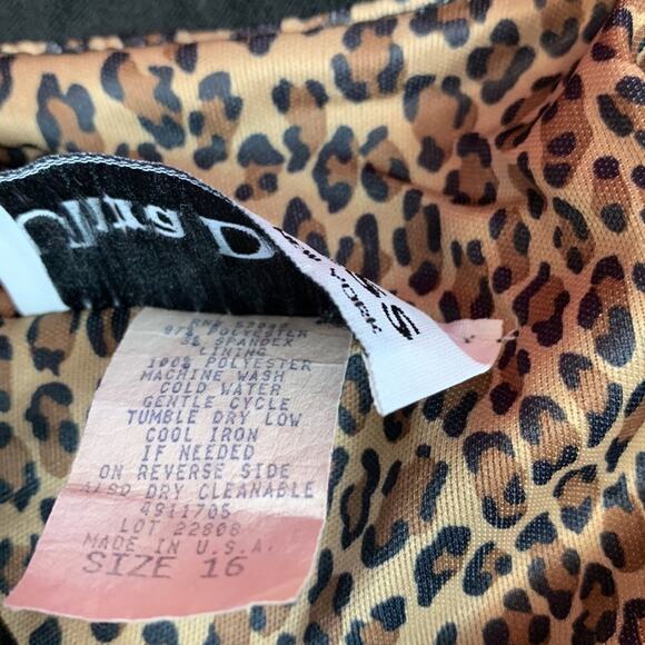 Vintage 80s Ultra Dress NY leopard button down long jacket, 16 - Picture 6 of 6